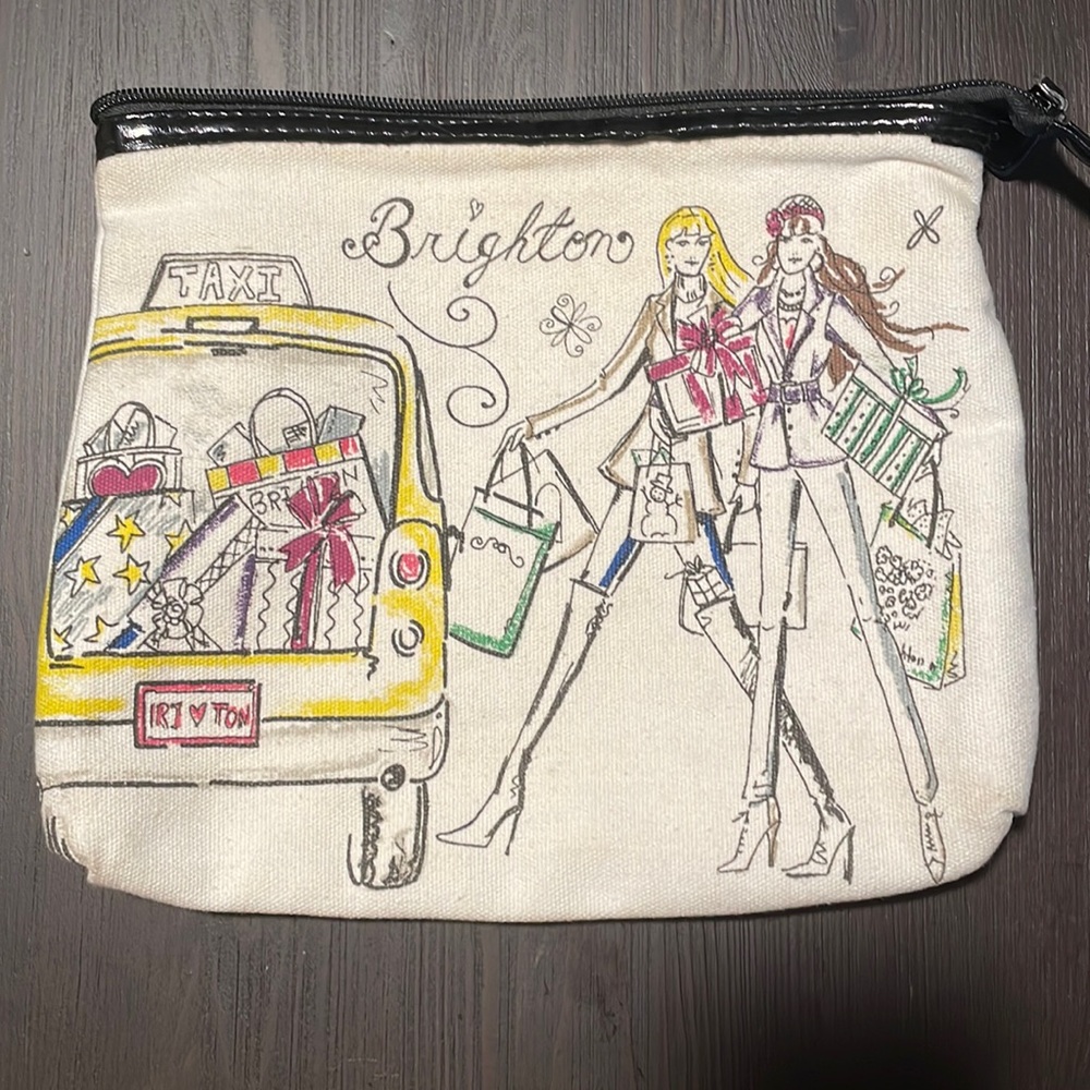 Brighton “Girls Night Out” canvas makeup bag NWOT